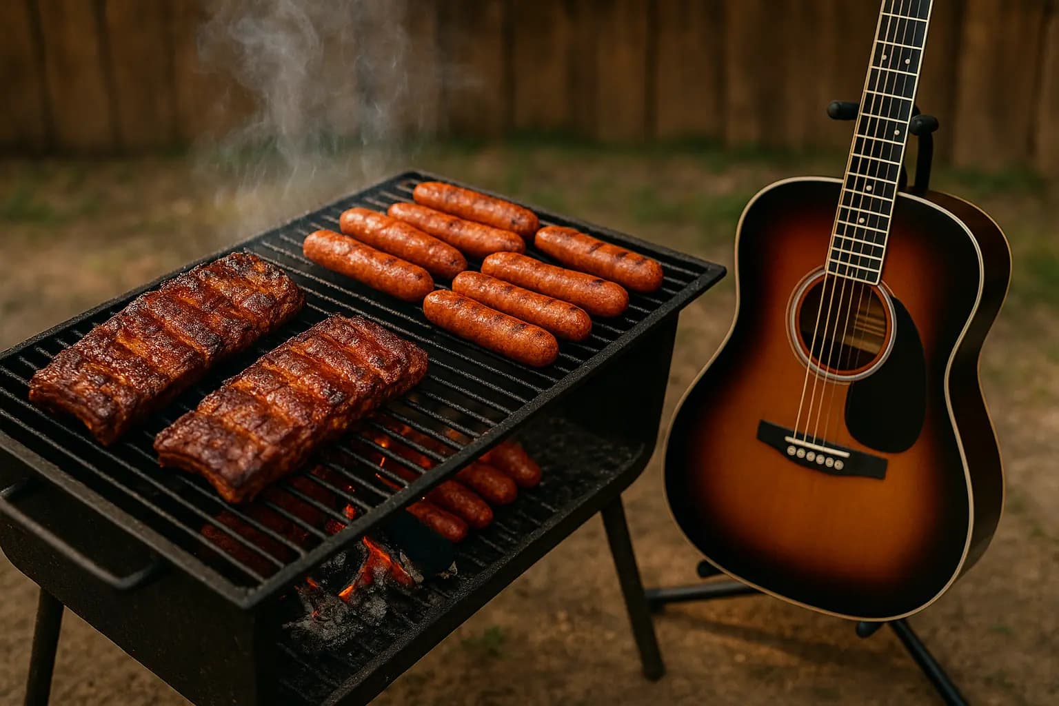 ::FUNMOJI:GUITAR:: Music and Food by the River ::FUNMOJI:CHICKEN:: 
